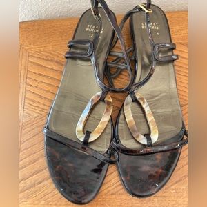 STUART WEITZMAN Tortoise Shell Sandals Size 12.